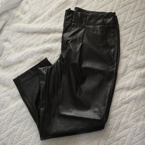 Black Faux Leather Pants